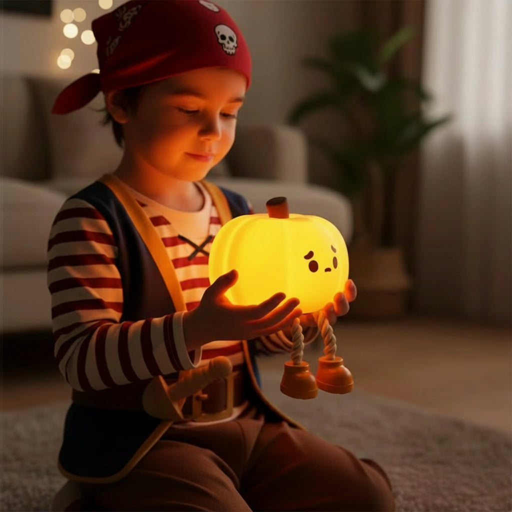 Rechargeable Halloween Led Night Light Cute Squishy Cartoon Kids Silicone Nursery for Bedroom Holloween Pumpkin Bedside Portable